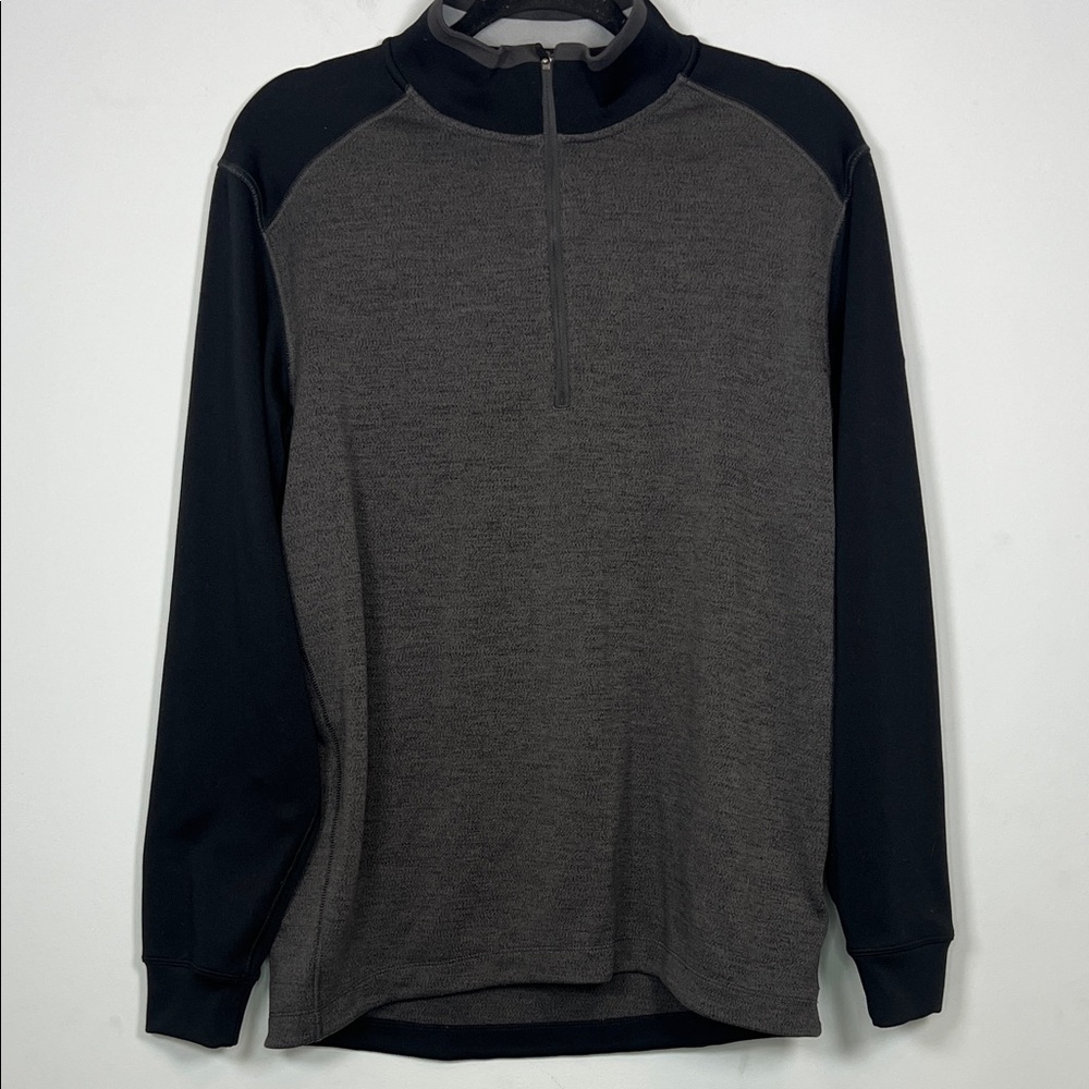 Nike Golf Tour Performance Men's Gray and Black Quarter-Zip Pullover Medium